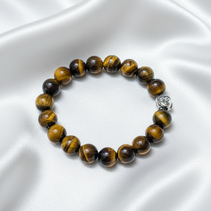 ealing Tiger Eye bracelet for focus, balance, and prosperity