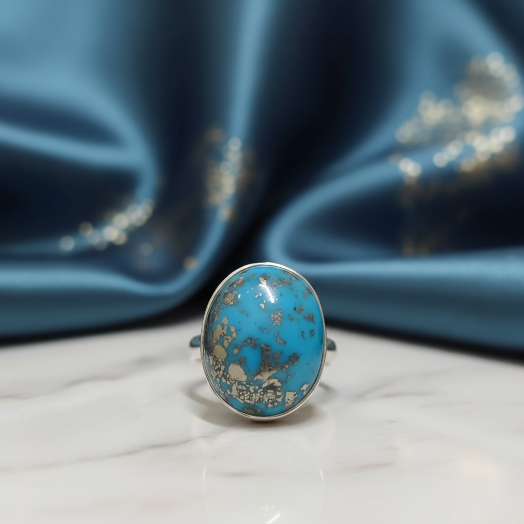 Turquoise 925 Sterling Silver Ring For Name, Fame & Success