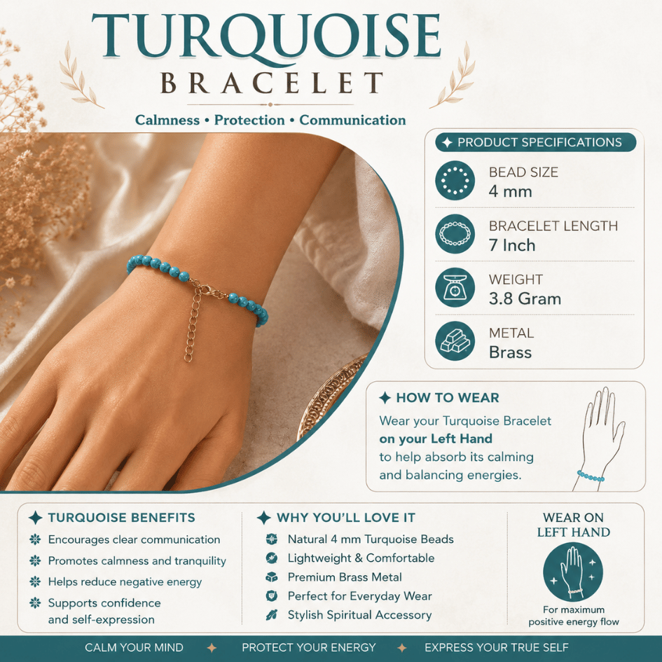 Superior Natural Turquoise AAA Quality Bracelet For Healing & Protection