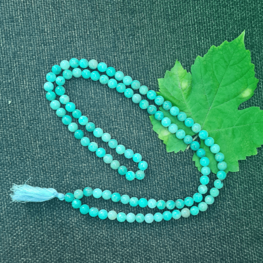 Amazonite Mala For Emotional Balance - Dr. Neeti Kaushik's Shop