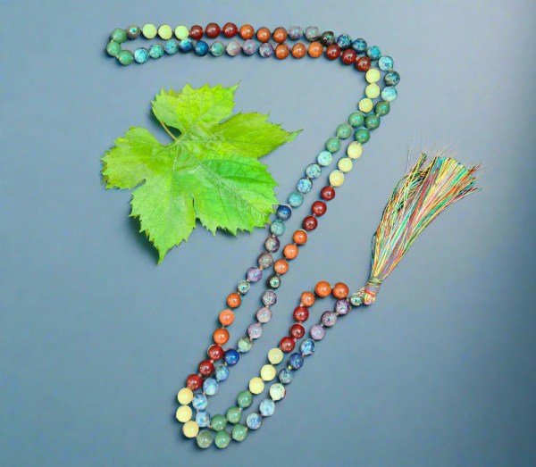 7 chakra Jaap Mala For Harmony (8mm) - Dr. Neeti Kaushik's Shop