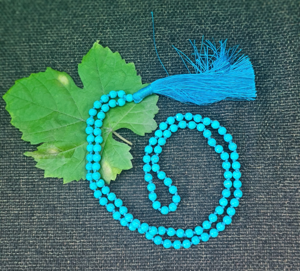 Blue Howlite Jaap Mala For Stress Management
