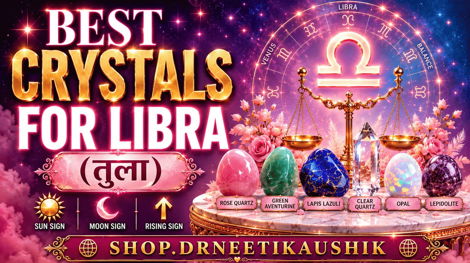 Best Crystals for Libra (तुला) Sun Sign | Moon Sign | Rising Sign – Dr ...