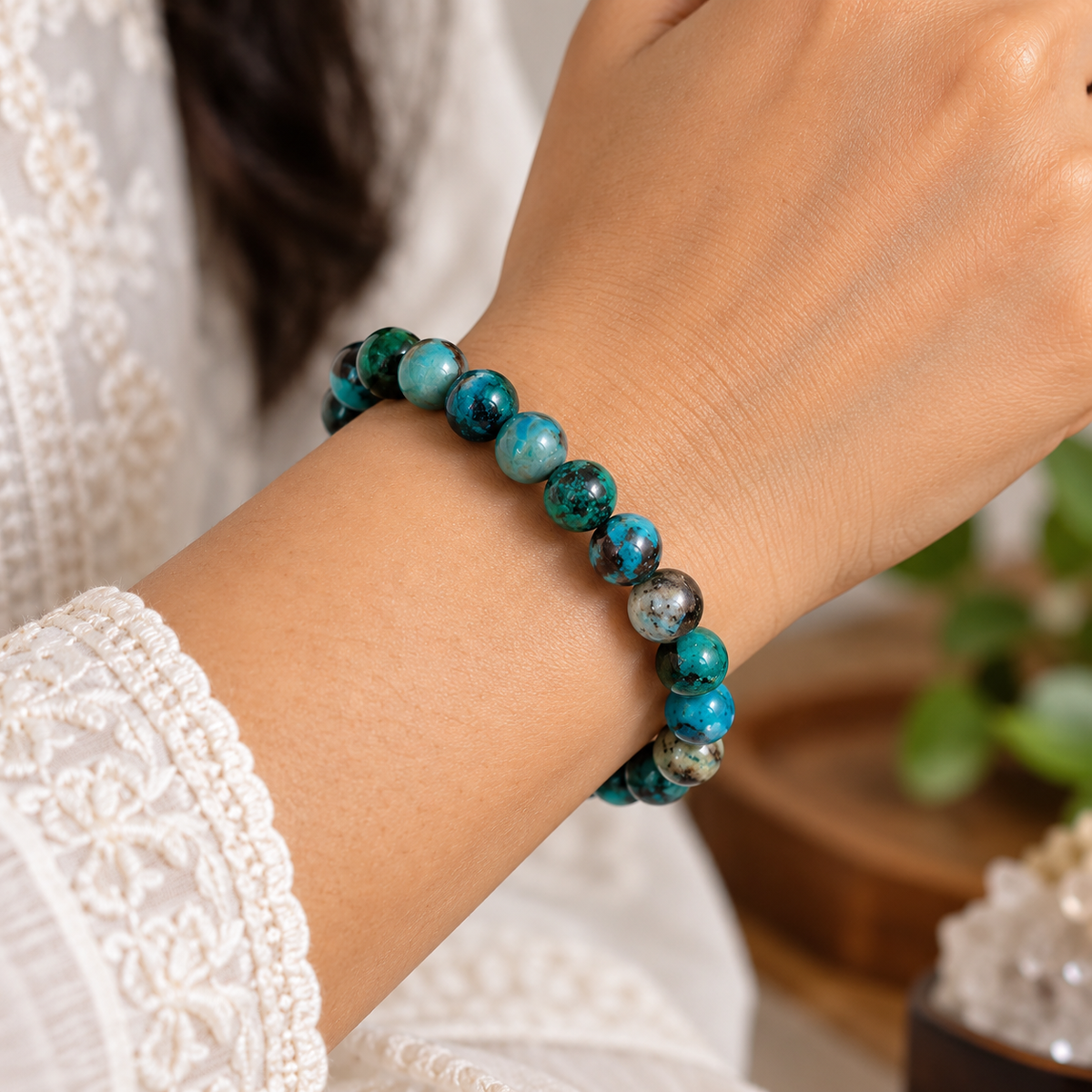 Chrysocolla Bracelet For Serenity-(8mm)