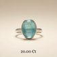 Aquamarine 925 Sterling Silver Ring - Calmness • Courage • Clear Communication