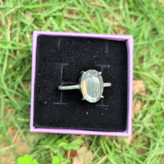 Labradorite Ring for Intuition, Transformation & Energy Protection