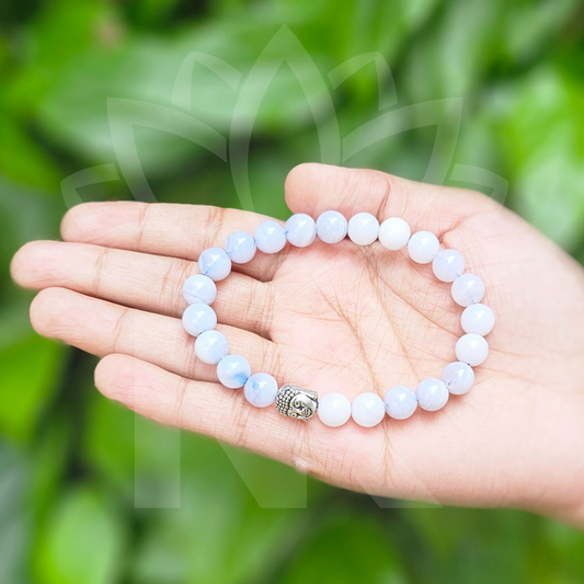 Blue Lace Agate AAA Quality Bracelet For Promoting Peace (8mm)