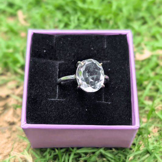 Clear Quartz Ring for Clarity, Healing & Energy Amplification
