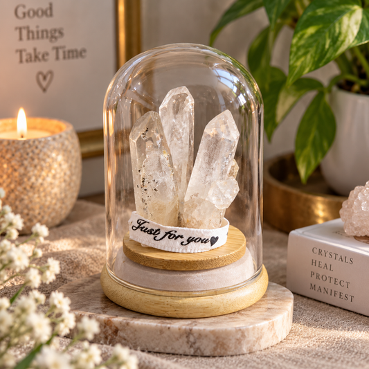 Natural Clear Quartz Cluster Bottle Ornament – Family Unity & Wish Fulfillment Crystal