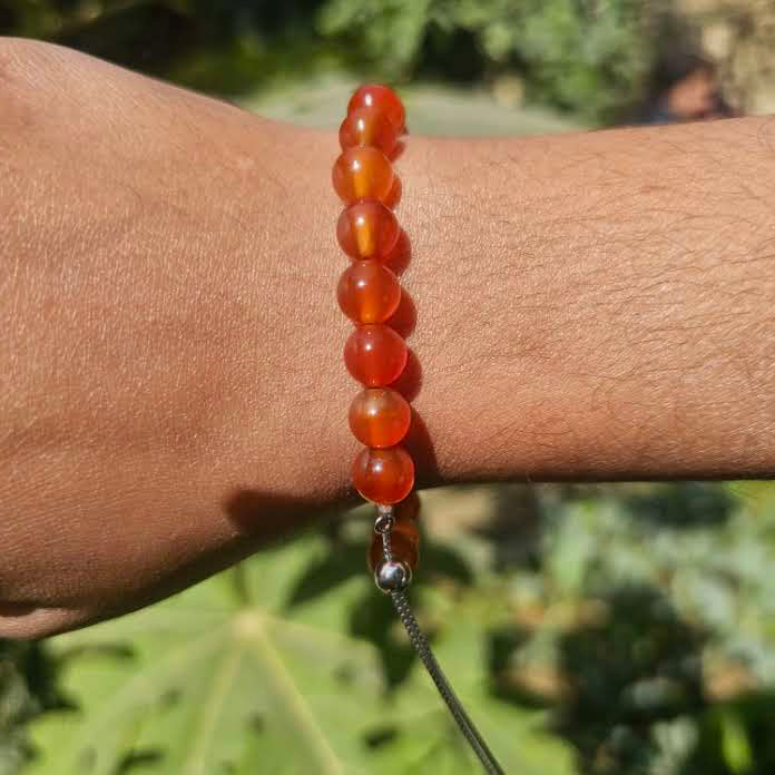 Carnelian Bracelet In Silver For Self-Trust