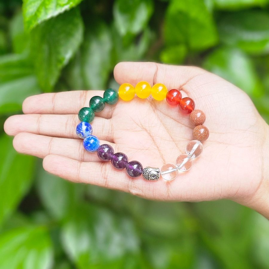 7 Chakra Bracelet For Stress Relief (10mm)