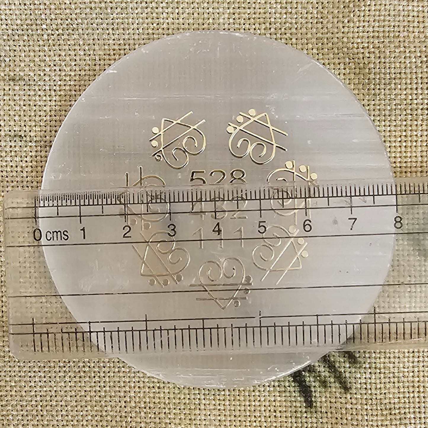 Selenite Charging Plate (8 cm) For Love & Relationship