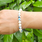 Aragonite Natural Evil Eye Bracelet