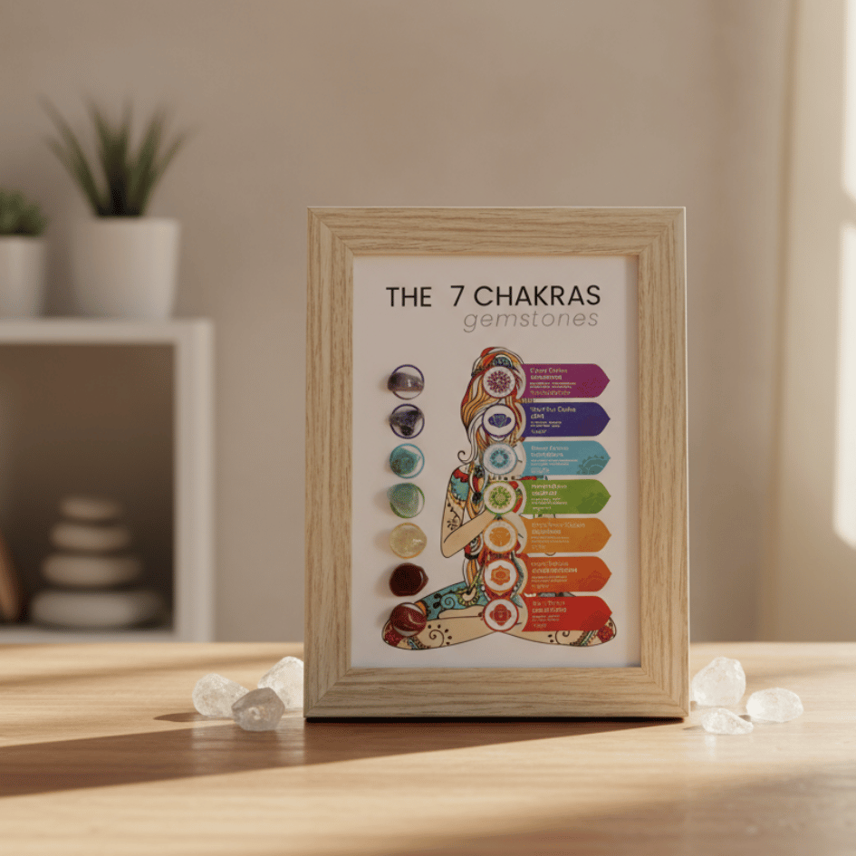 7 Chakra Stone Frame For Attaining Prosperity, Good Health & Good Luck