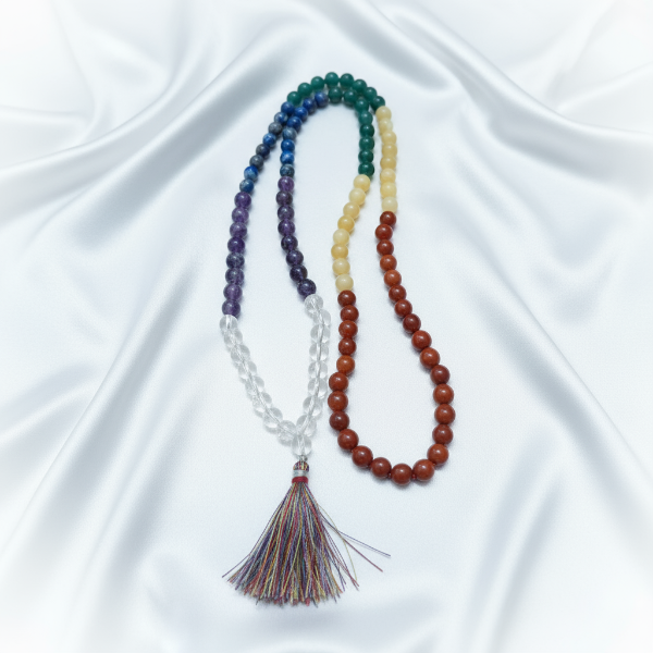 Healing 7 Chakra Jaap Mala for aura cleansing and inner peace