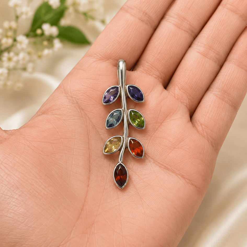 7 Chakra 925 Sterling Silver Pendant – Balance • Healing • Energy Alignment