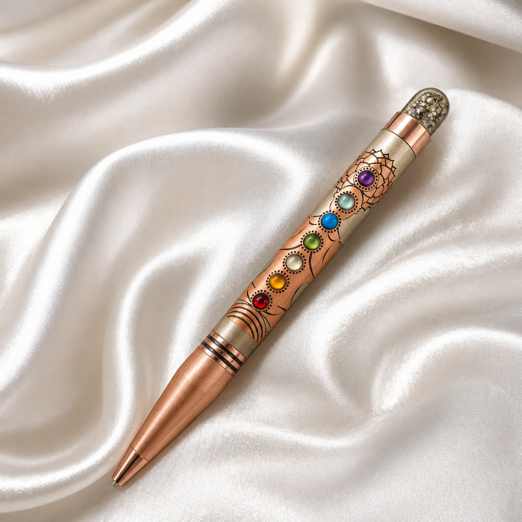 The Manifestation Pen | 7 Chakra Crystal Pen for Intentions, Journaling and Abundance