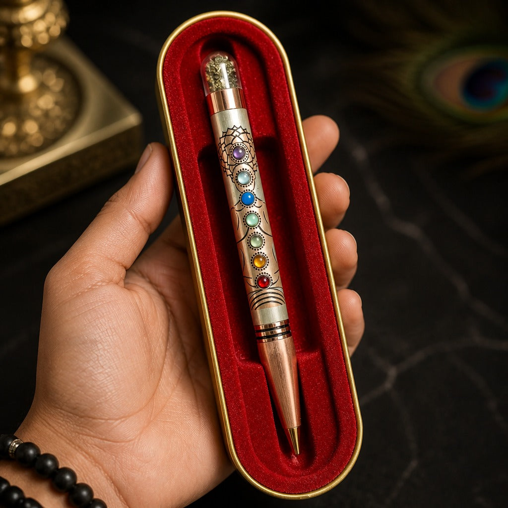 The Manifestation Pen | 7 Chakra Crystal Pen for Intentions, Journaling and Abundance