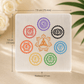 Selenite Plate with 7 Chakra (8 cm) For Crystals Recharge