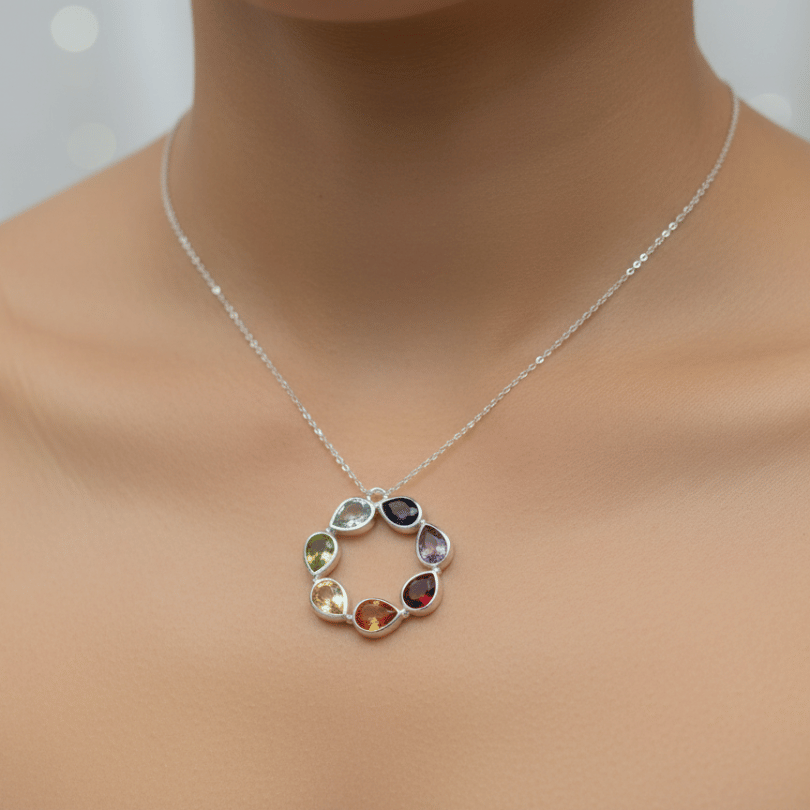 Healing 7 Chakra pendant for aura cleansing and positive energy