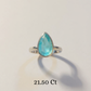 Aquamarine 925 Sterling Silver Ring - Calmness • Courage • Clear Communication