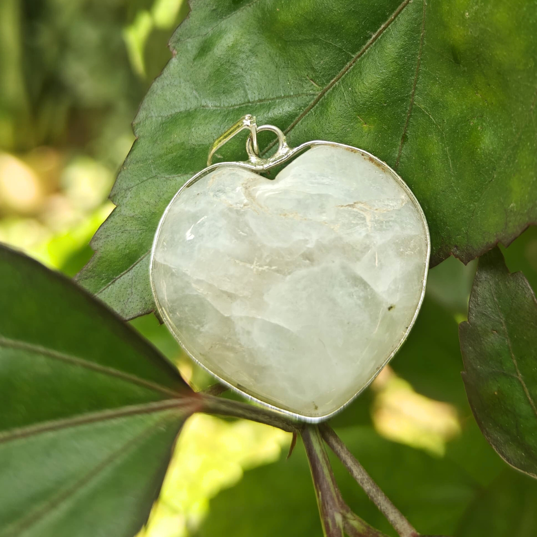 Moonstone Pendant in Heart Shape