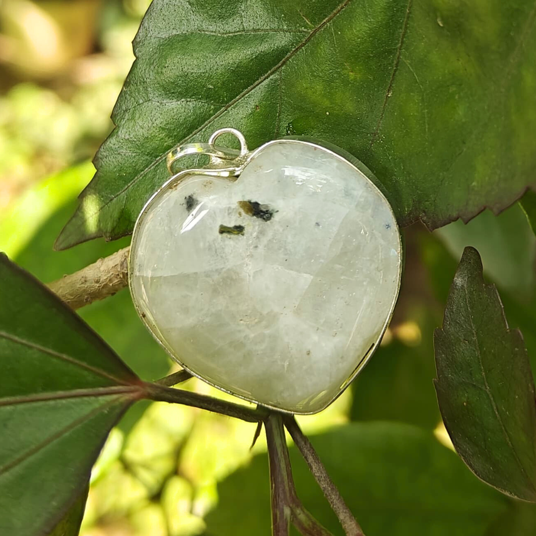 Moonstone Pendant in Heart Shape