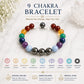 9 chakra crystal bracelet for energy healing, alignment and inner balance