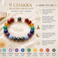 9 chakra bracelet with healing crystals for spiritual energy and balance