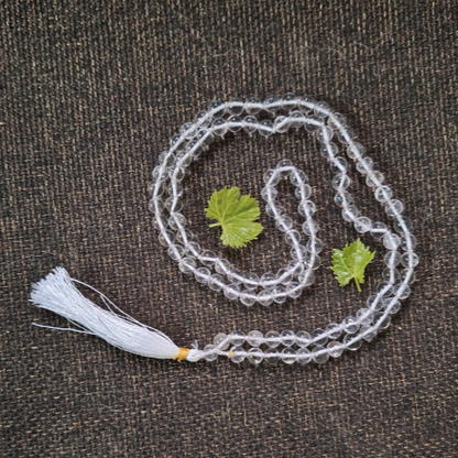 Clear Quartz Jaap Mala For Meditation (6mm) - Dr. Neeti Kaushik's Shop