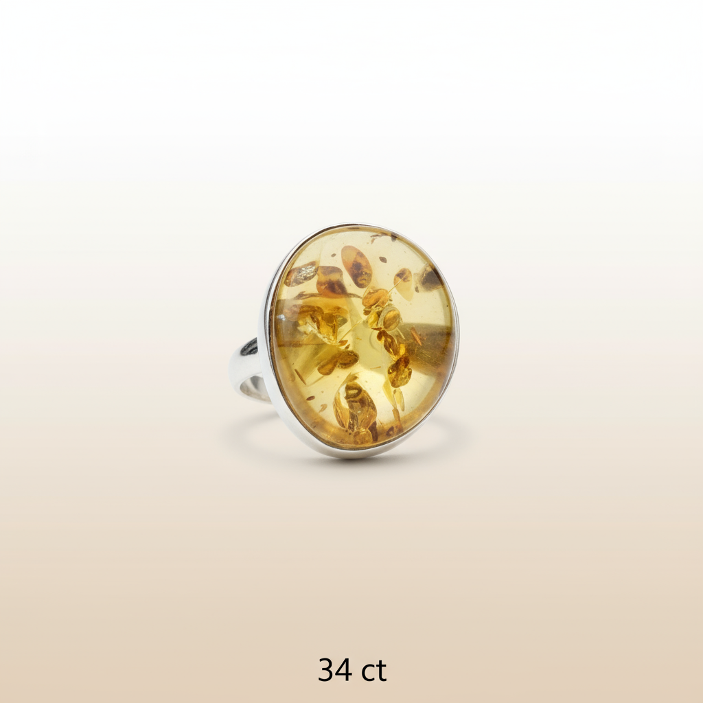 Amber 925 Sterling Silver Ring Heritage Luxury • Eternal Warmth • Handcrafted Elegance