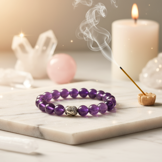 Authentic Amethyst gemstone bracelet for clarity and inner peace
