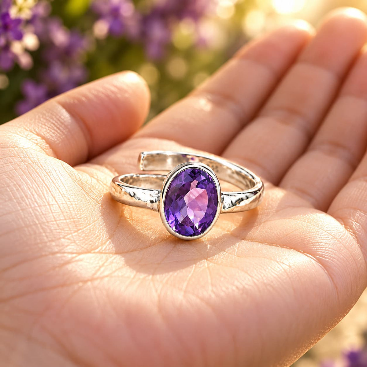 Amethyst 925 Sterling Silver Ring – Healing, Protection & Elegance