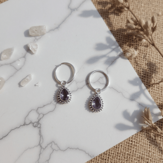 925 Sterling Silver Amethyst Earring Set – Elegance • Intuition • Inner Calm
