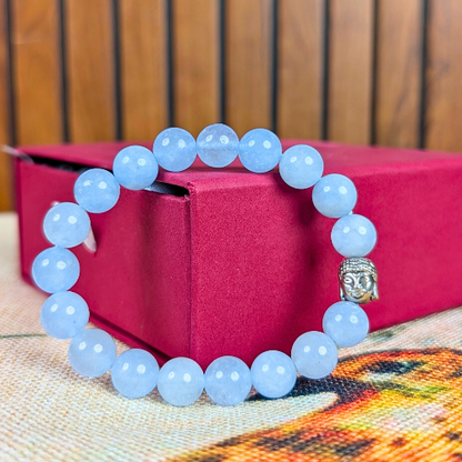 Aquamarine AAA Quality Bracelet For Communication Harmony-(10mm) - Dr. Neeti Kaushik's Shop