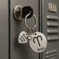 The Aries Keychain Zodiac - Strength Charm with White Corundum