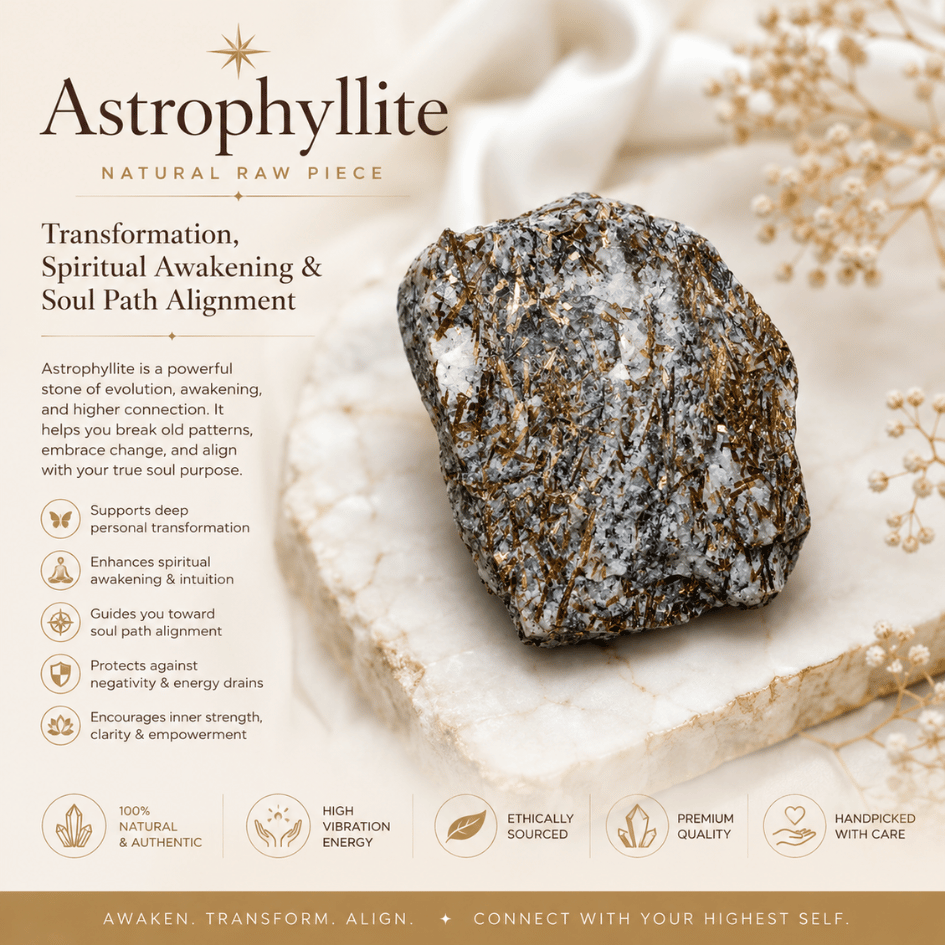 Astrophyllite Natural Raw Piece For Transformation, Spiritual Awakening & Soul Path Alignment
