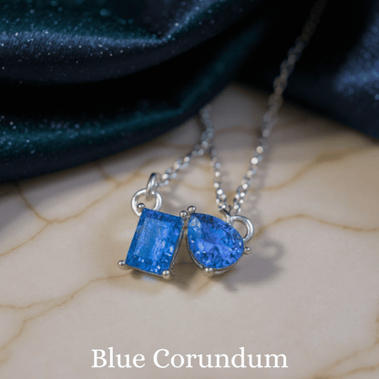 Blue Corundum Pendant – Wisdom, Protection & Inner Strength
