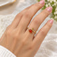 Natural Carnelian Ring in Brass– For Confidence, Motivation & Creativity
