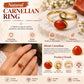 Natural Carnelian Ring in Brass– For Confidence, Motivation & Creativity