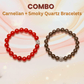Carnelian_SmokyQuartzBracelets