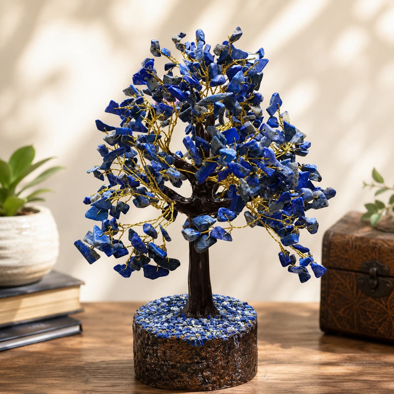 Lapis Lazuli Tree with Crystal Base – Wisdom, Truth & Positive Energy