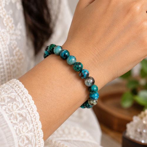 Chrysocolla Bracelet For Serenity-(8mm)