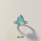 Aquamarine 925 Sterling Silver Ring - Calmness • Courage • Clear Communication