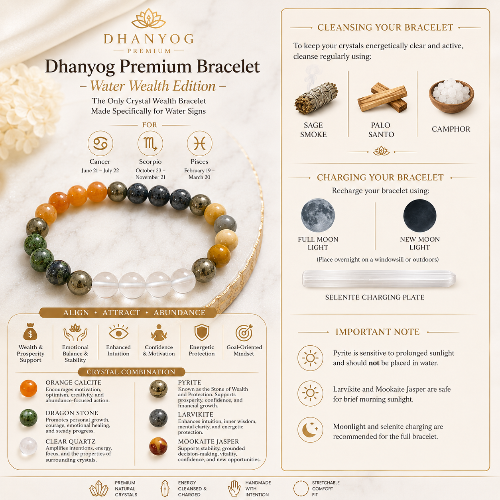 Dhanyog Premium Bracelet Water Wealth Edition for cance, scropio and pisces