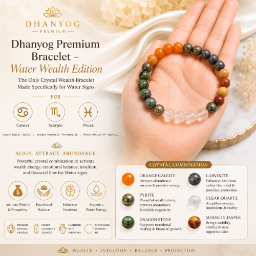 Dhanyog Premium Bracelet Water Wealth Edition for cance, scropio and pisces