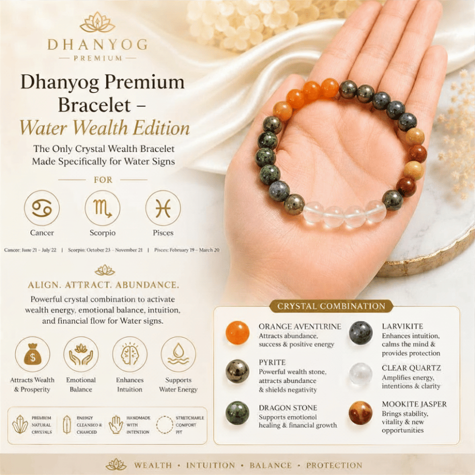 Dhanyog Premium Bracelet For Cancer | Scorpio | Pisces