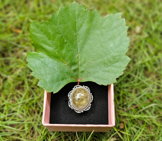 Citrine Fortune Ring In Silver For Confidence & Success