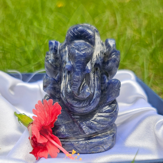 Lord Ganesha in Lapis Lazuli