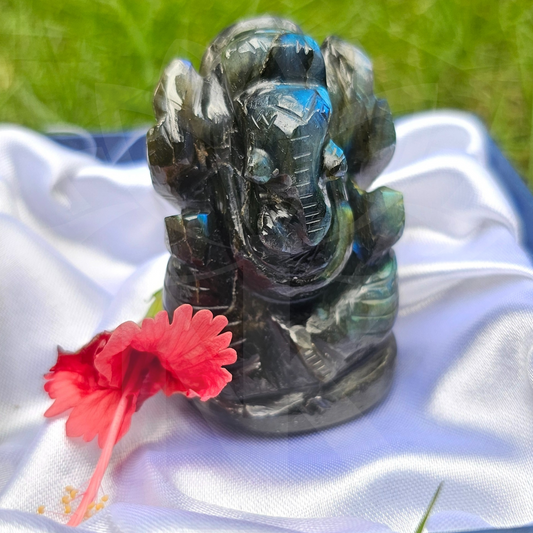 Lord Ganesh in Labradorite